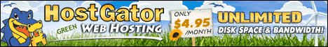 Host Gator Green Banner Visit Host Gator and use coupon code GREEN!